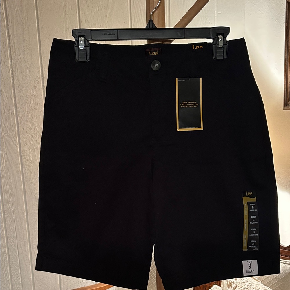 Lee Women’s Black Flat Front Shorts